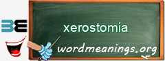 WordMeaning blackboard for xerostomia